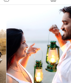 Sunset pre wedding portrait